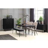 Unique Furniture Črna jedilna miza 95x180 cm Savona – | Shoptok.si