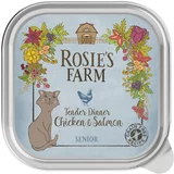 Rosie's Farm Ekonomično pakiranje Senior 32 x 100 g - Senior: piletina i losos