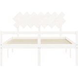  za starije s uzglavljem bijeli 140x190 cm masivnog drva | shoptok.hr