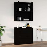  Zidni ormarić crni 80 x 33 x 80 cm od konstruiranog drva | shoptok.hr