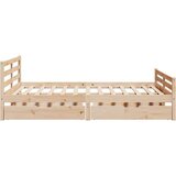 vidaXL Okvir kreveta bez madraca 140 x 190 cm od masivne borovine | shoptok.hr
