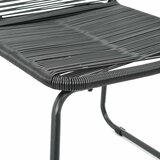  5-dijelni vrtni blagovaonski set od PVC ratana crni Crna Dužina stola 80 cm | Shoptok.si