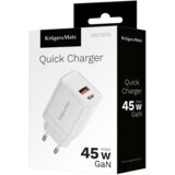  Kruger&Matz 45W GaN zidni punjač s funkcijom napajanja i brzog punjenja | shoptok.hr