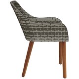  Vrtna stolica s jastukom 2 pcs Siva 62,5 x 55 x 82 cm poliratan | shoptok.hr