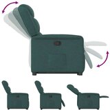  Naslanjač s funkcijo vstajanja temno zeleno blago, (21824872) | Shoptok.si