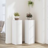 vidaXL Stojalo za rastline 2 kosa belo 25x25x80 cm inženirski les Cene