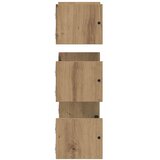  Set zidnih polica s policom 3 pcs Umjetnički hrast 40x16x14cm | shoptok.hr