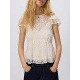 Reserved Bluza s čipkom - krem | shoptok.hr