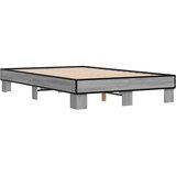  Okvir kreveta boja hrasta 120x200 cm konstruirano drvo i metal Siva 120 x 200 cm | Shoptok.si