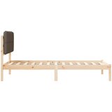  Krevetni okvir s tapiciranim uzglavljem Sivo-smeđa 90 x 200 cm | shoptok.hr