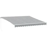 vidaXL Ročno zložljiva tenda antracit in bela 400x350 cm, (21260728)