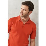 ALTINYILDIZ CLASSICS Men's Red Standard Fit Plain Polo Neck Short Sleeve Knitwear T-Shirt cene