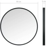 vidaXL stensko ogledalo črno 50 cm | Shoptok.si