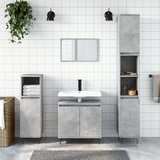 The Living Store Kopalniška omarica betonsko siva 58x33x60 cm inženirski les - Kopalniška Omarica, (21436590) Cene