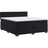  Boxspring krevet s madracem Crna 140 x 200 cm Baršun | shoptok.hr