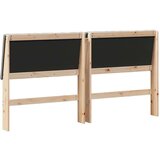 vidaXL Tapecirani uzglavlje Sivo-smeđa 180 cm Čvrsto borovo drvo | shoptok.hr