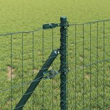  Ograda s postovima Zelena 0,6 x 25 m Čelik i PVC Slike