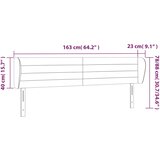 Uzglavlje s ušima svjetlosivo 163x23x78/88 cm od tkanine | shoptok.hr