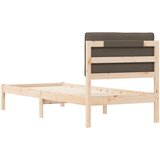  Krevetni okvir s tapiciranim uzglavljem Sivo-smeđa 75 x 190 cm | shoptok.hr