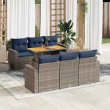 vidaXL 7-dijelni set vrtnih sofa sivi od poliratana | shoptok.hr