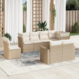  8-dijelni set vrtnih sofa s jastucima bež od poliratana | shoptok.hr