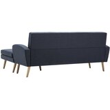  Kutna garnitura s presvlakom od tkanine 186 x 136 x 79 cm tamnosiva | shoptok.hr