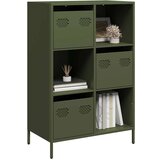 vidaXL Visoka komoda maslinastozeleni 68x39x103,5 cm od čelika Cijene