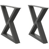  Noge za klub stolić 2 kom. antracit 60 x (42-43,3) cm čelik | shoptok.hr