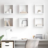  Kockaste zidne police 6 kom bijele 30 x 15 x 30 cm | shoptok.hr