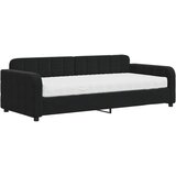  Dnevni krevet s madracem crni 90 x 200 cm baršunasti | shoptok.hr