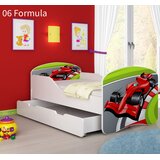 Otroška postelja ACMA z motivom + predal 140x70 cm 06 Formula 1 | Shoptok.si