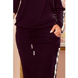 Numoco 13-124 Sports dress with pockets - black + stripes | shoptok.hr