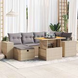 vidaXL 8-dijelni set vrtnih sofa od poliratana s jastucima bež bagrem | shoptok.hr
