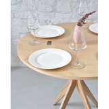 Ragaba Okrogla raztegljiva jedilna miza z mizno ploščo v jesenovem dekorju 45x90 cm Jubi – | Shoptok.si