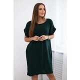 Kesi Dress with pockets dark green Cene