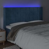  Posteljno vzglavje temno modro 183x16x118/128 cm žamet, (20953568) | Shoptok.si