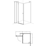 Sanotechnik tuš stena young &amp; duet MF120 z desnim odpiranjem M12101FR | Shoptok.si