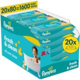 Pampers vlažne maramice Fresh Clean / 20 x 80 komada XXL Cijene