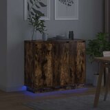  LED komoda Dimljeni hrast 90 x 32 x 75 cm Konstruirano drvo | shoptok.hr