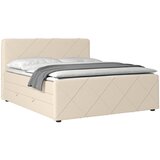 MID.YOU POSTELJA BOXSPRING 180 cm x 200 cm , kovina, umetna masa, tekstil, leseni material bela Cene