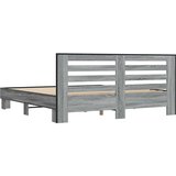  Posteljni okvir siva sonoma 200x200 cm inž. les in kovina, (21166073) | Shoptok.si