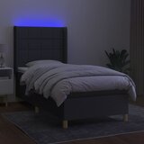 Krevet box spring s madracem LED tamnosivi 80 x 200 cm tkanina | shoptok.hr