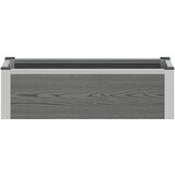  Povišena vrtna gredica Siva 75 x 30 x 22 cm WPC i aluminij | Eponuda.com