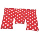 TORF Vzglavnik za vrat s koščicami češnje, rdeča - bela pika, velik, 40 x 25 cm | Shoptok.si