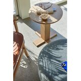 Hübsch Okrogla stranska mizica v hrastovem dekorju ø 45 cm Koohi – | Shoptok.si