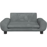  Dječja fotelja tamnosiva 70 x 45 x 33 cm baršunasta | shoptok.hr