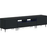  5-dijelni LED TV ormarić Crna Konstruirano drvo | shoptok.hr