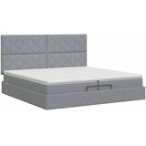  Podesivi krevet s madracem Svjetlosiva 200 x 200 cm Tkanina - Svjetlosiva 200 x 200 cm Dizajn s rombovima | shoptok.hr