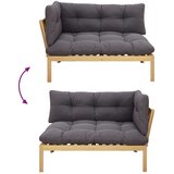  Jedinične vrtne Pallet sofe 2 Komad Svijetlo smeđa i tamno siva | shoptok.hr
