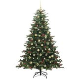 vidaXL Umestno božično drevo Zelena 180 cm PVC, kovina in plastika | Shoptok.si